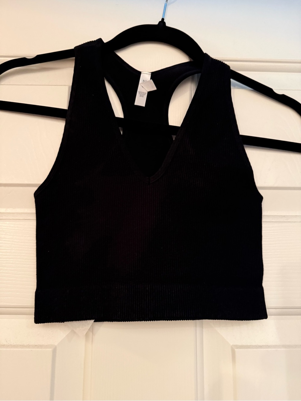 Zenana Outfitters Black Ribbed Racerback Bralette